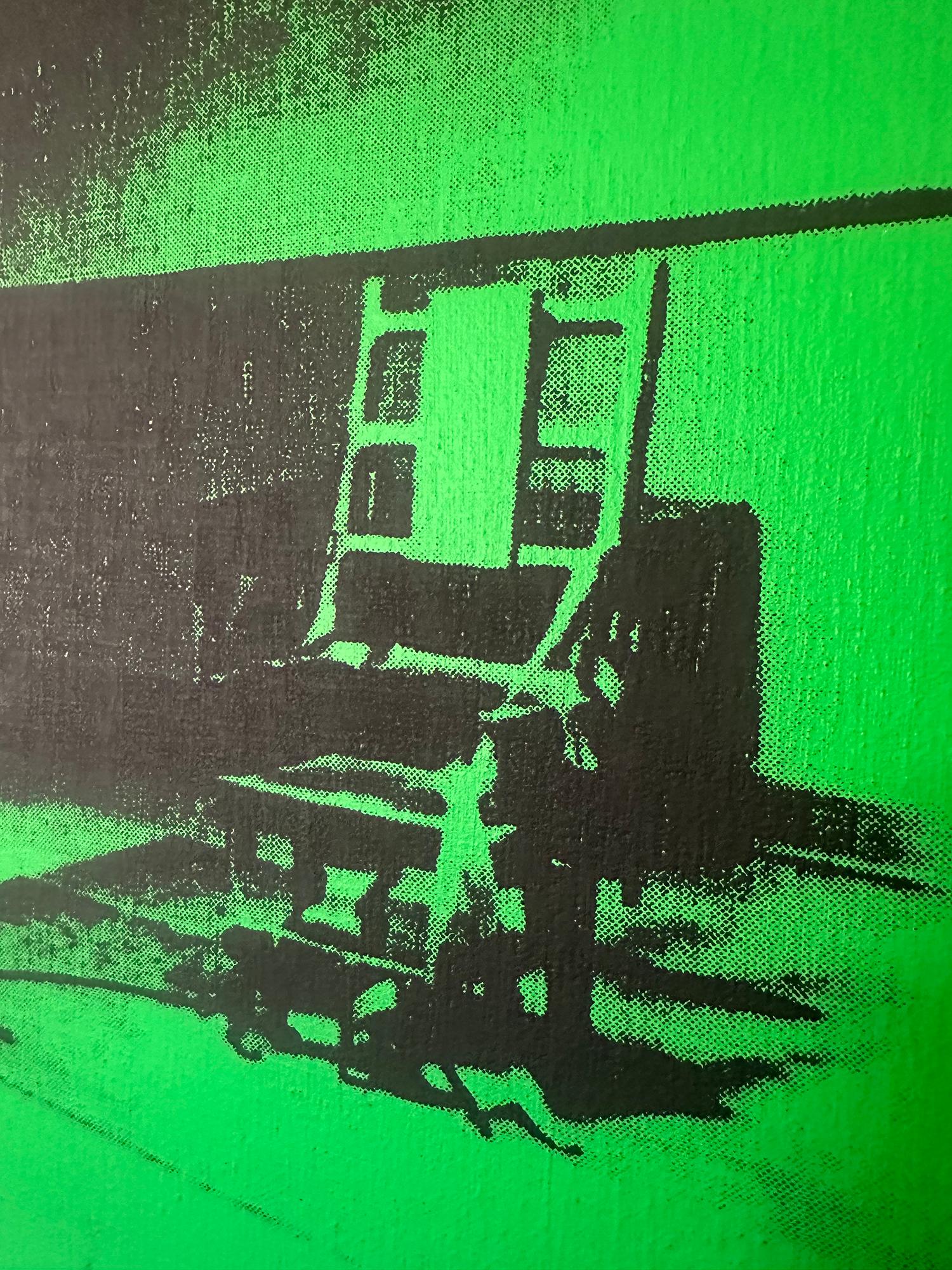 Negato il dipinto di Andy Warhol Greene & Greene Electric Chair di Charles Lutz in vendita 3