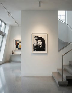 Denied Andy Warhol Jackie Black and White Painting by Charles Lutz