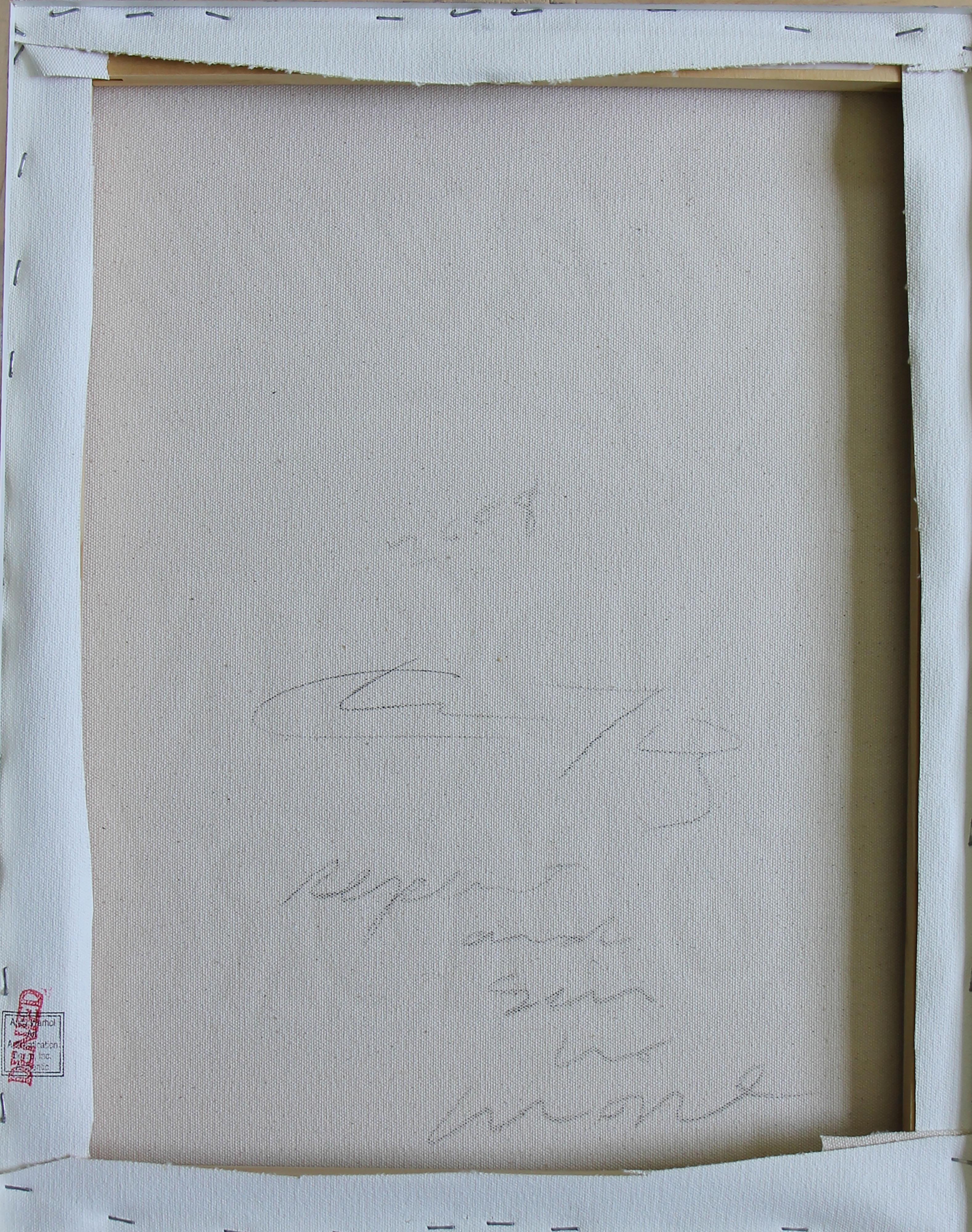 Denied Andy Warhol: „Repent & Sin No More“, schwarzes und weißes Gemälde von Charles Lutz im Angebot 3