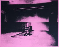 Andy Warhol: Electric Chair, Gemälde von Charles Lutz, rosa
