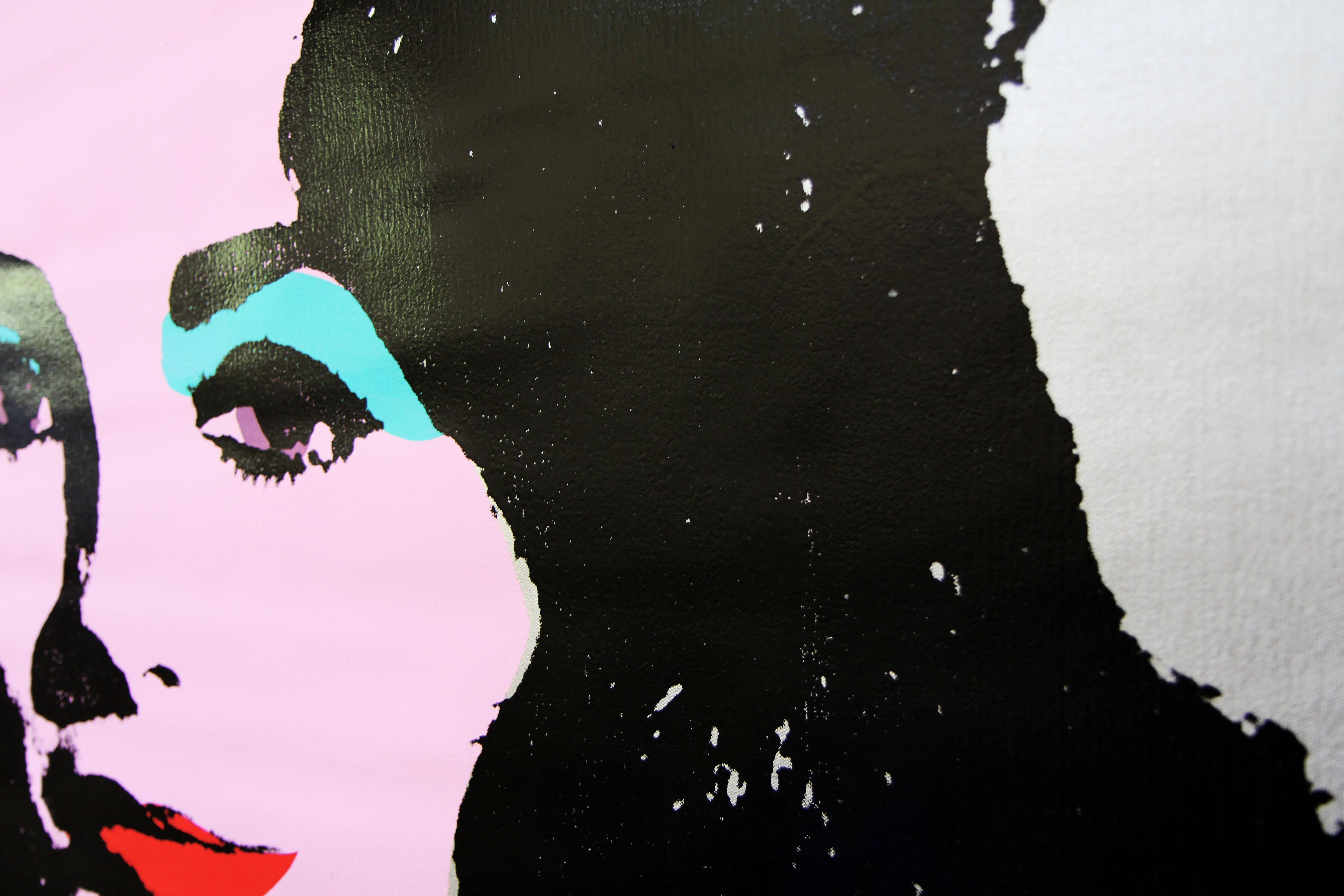 Elizabeth Taylor Denied Andy Warhol Silber Liz Gemälde Charles Lutz Violette Augen im Angebot 3