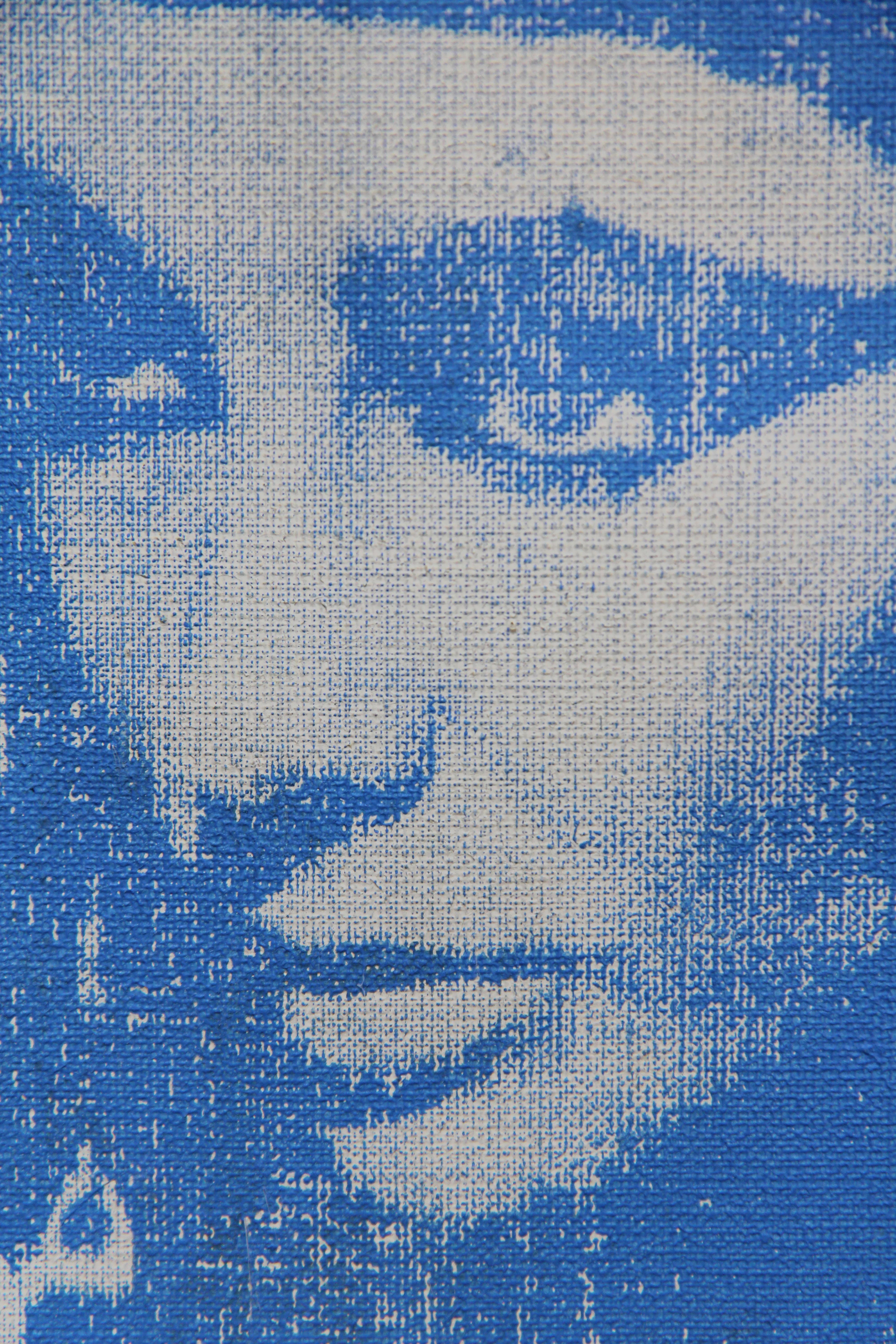 Elizabeth Taylor Denied Andy Warhol Liz als Kleopatra, Gemälde Charles Lutz Blau im Angebot 3