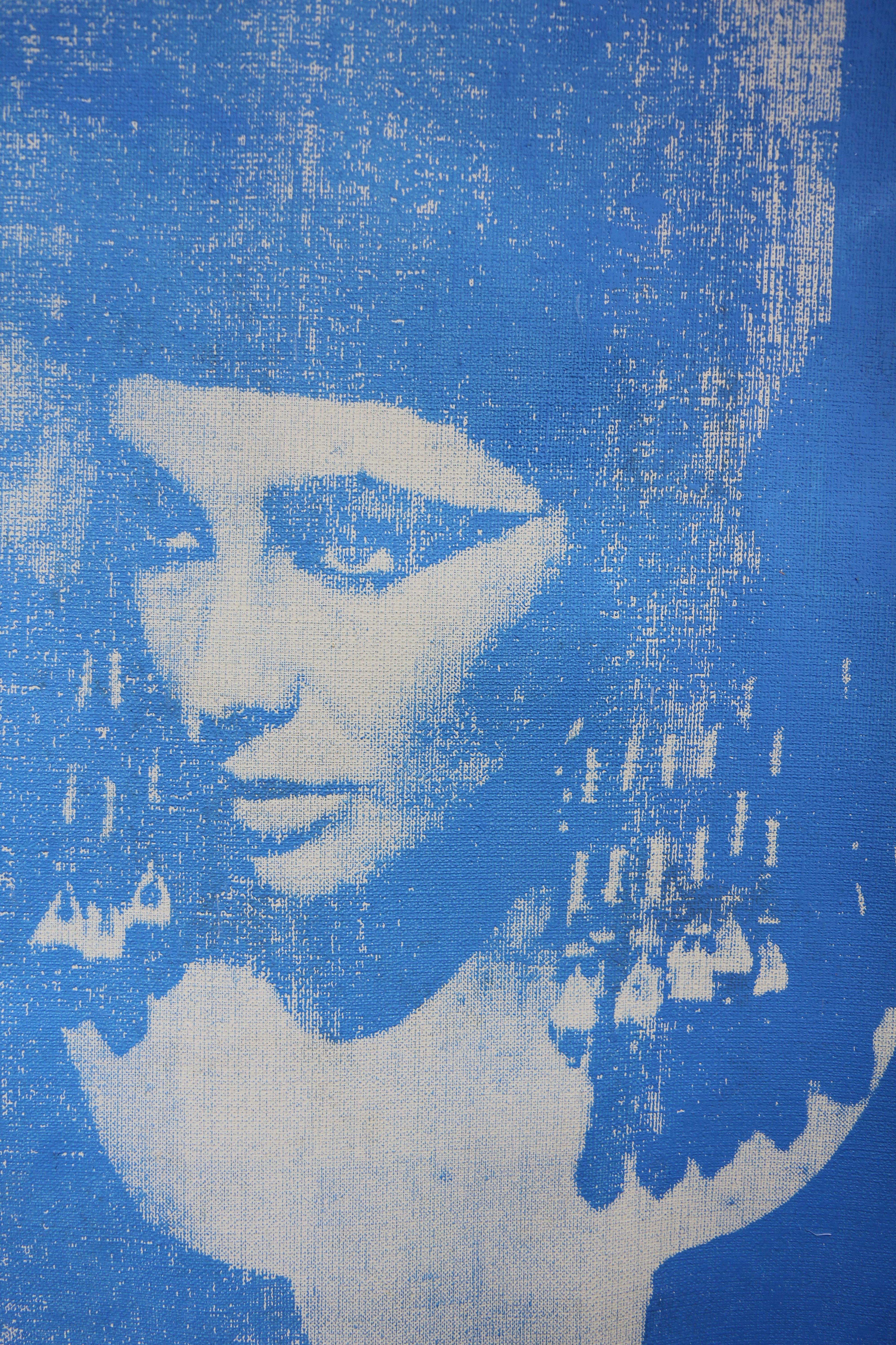 Elizabeth Taylor rechazó el cuadro de Andy Warhol Liz como Cleopatra Charles Lutz Azul en venta 4
