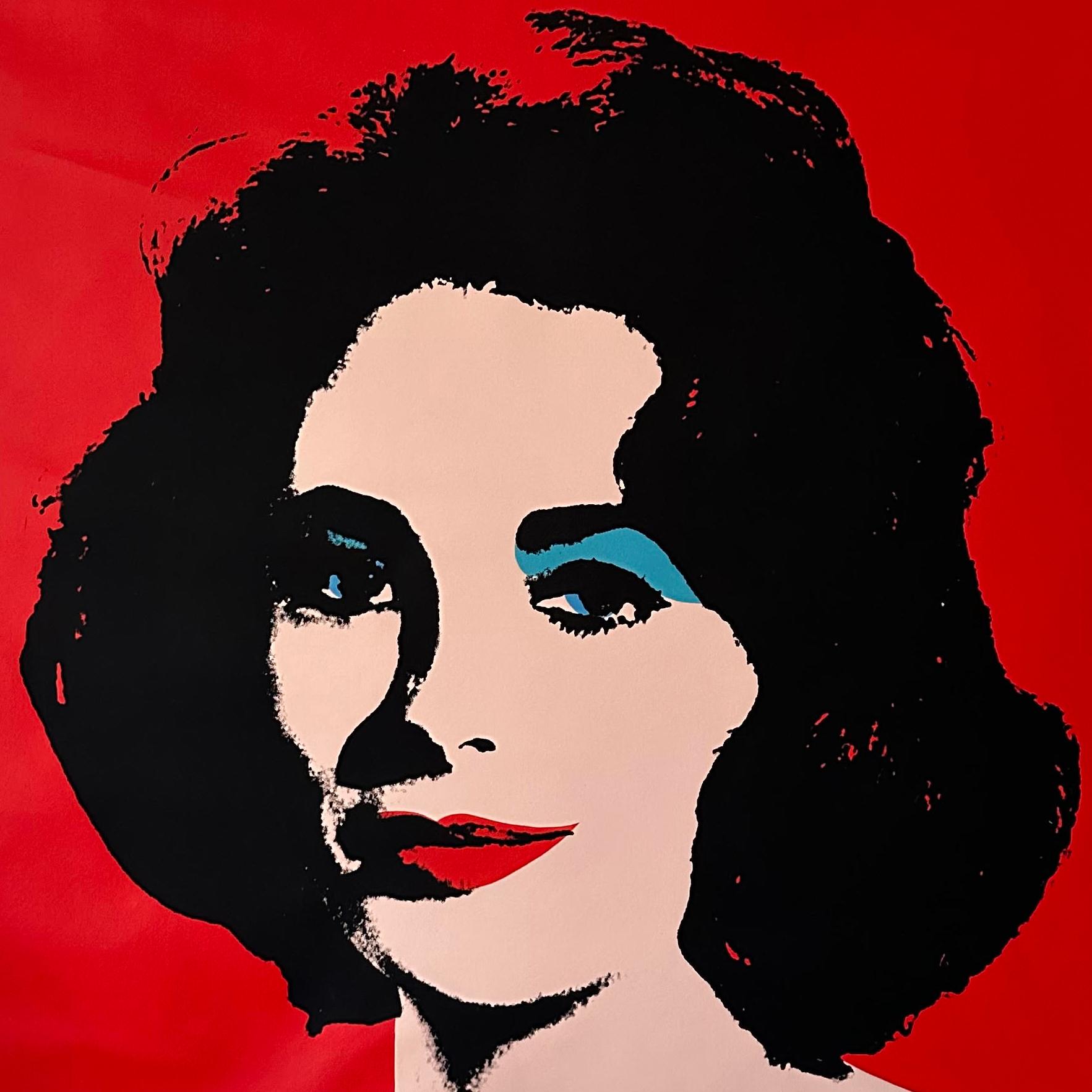Denied Warhol Red Liz Gemälde auf Leinwand von Charles Lutz
Siebdruck und Acryl auf Leinwand mit dem Stempel "Denied" des Andy Warhol Art Authentication Board. 
40 x 40" Zoll 
2008

Lutz' Serie "Warhol Denied" aus dem Jahr 2007 erregte