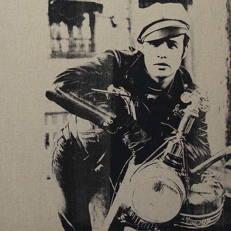 Marlon Brando Denied Andy Warhol Silkscreen Painting on Linen by Charles Lutz For Sale 1