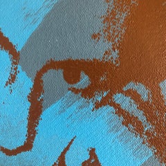 Yves Saint Laurent Andy Warhol Denied Painting canvas blue by Charles Lutz