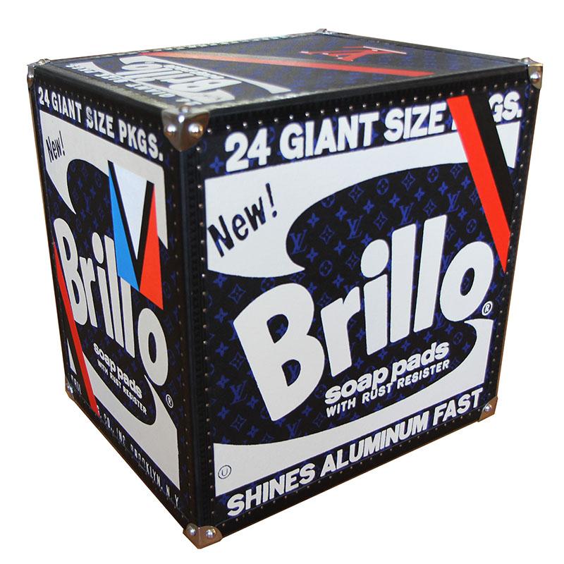 Charles Lutz BRILLO BOX Louis Vuitton Andy Warhol sculpture Pop Art Red
Black