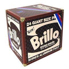 Charles Lutz LV BRILLO ( RED BLUE WHITE ) Pop Art Louis Vuitton box sculpture
