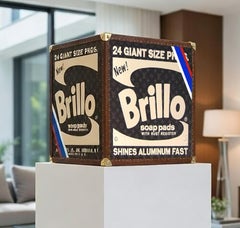 Charles Lutz LV BRILLO ( RED BLUE WHITE ) Pop Art Louis Vuitton box sculpture