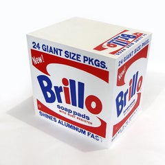 Denied Warhol Brillo Box, Contemporary Pop Art Sculpture by Charles Lutz