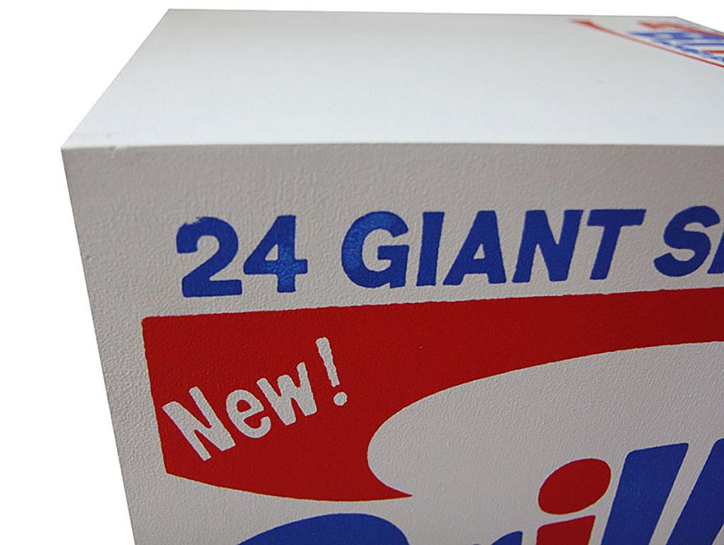 Denied Warhol Brillo Box, Contemporary Pop Art Sculpture by Charles Lutz For Sale 5