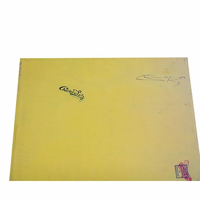 Denied Warhol Brillo Box Gelb, zeitgenössische Pop-Art-Skulptur von Charles Lutz im Angebot 4