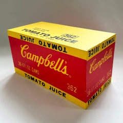 Used Denied Warhol Campbell's Soup box Contemporary Pop Art Sculpture by Charles Lutz