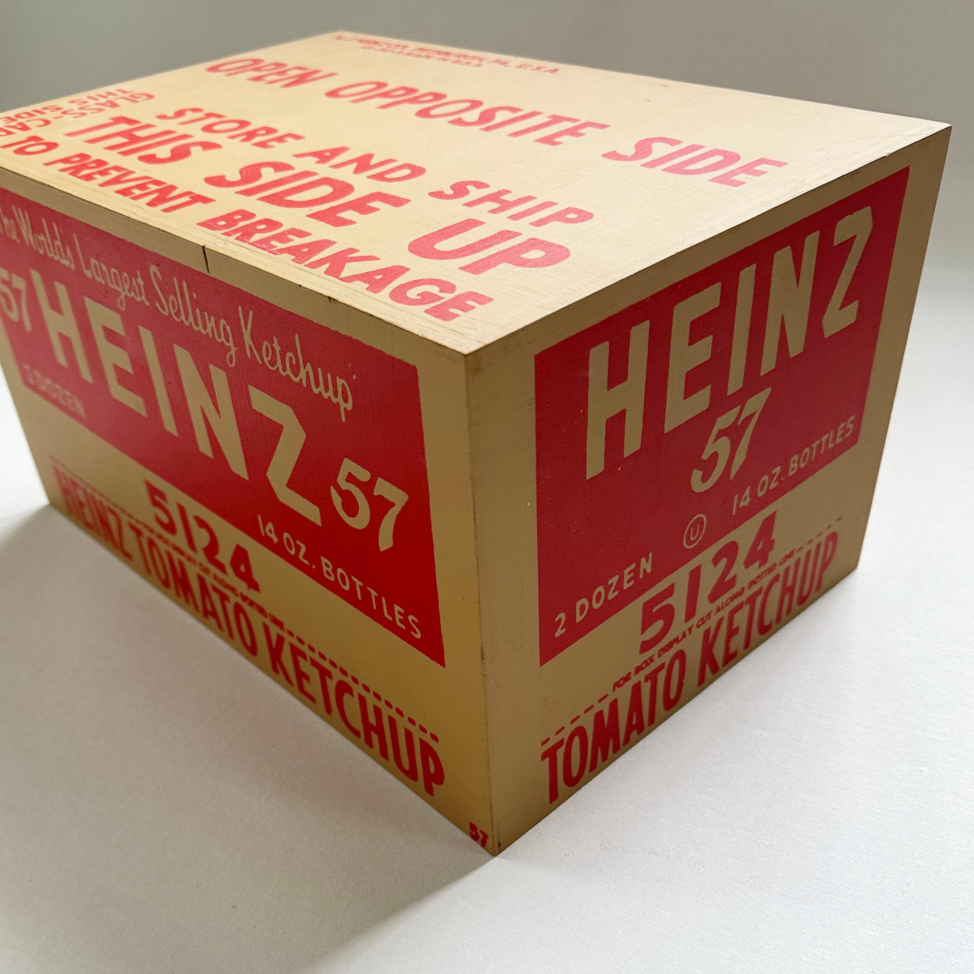 Denied Warhol Heinz Box, Contemporary Pop Art Sculpture by Charles Lutz For Sale 4