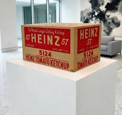 Caja Heinz de Warhol negada, escultura de arte pop contemporáneo de Charles Lutz