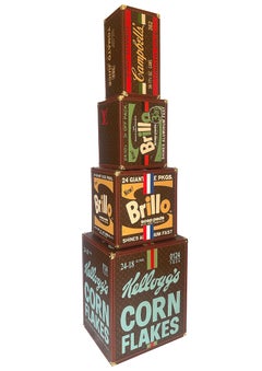 Olympus, Charles Lutz LV Stack 4 Part Warhol Louis Vuitton Box Sculpture