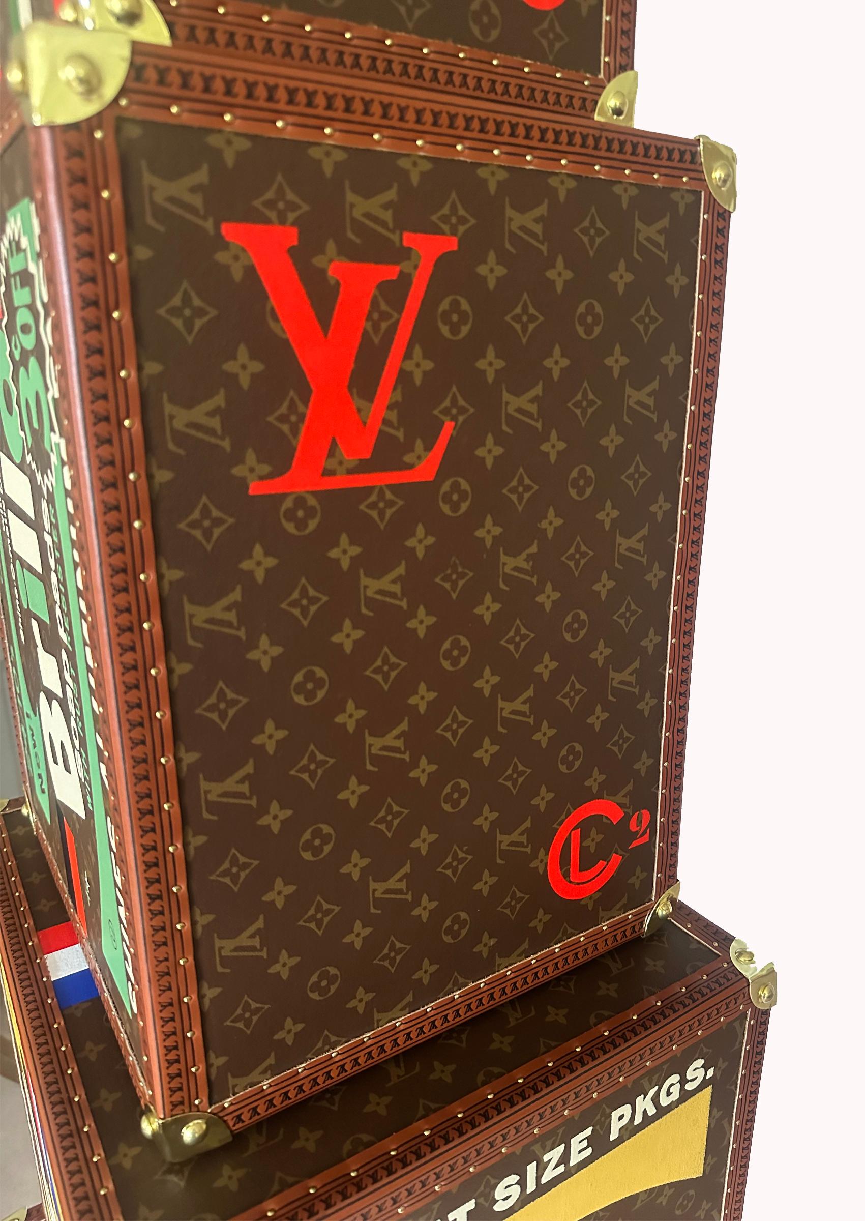 Olympus, Charles Lutz LV Stack 4 Part Warhol Louis Vuitton Box Sculpture For Sale 2