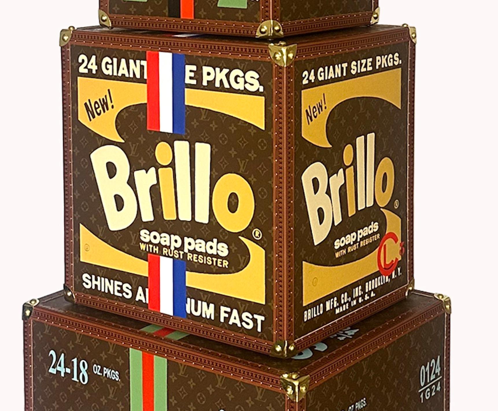 Olympus, Charles Lutz LV Stack 4 Part Warhol Louis Vuitton Box Sculpture For Sale 3