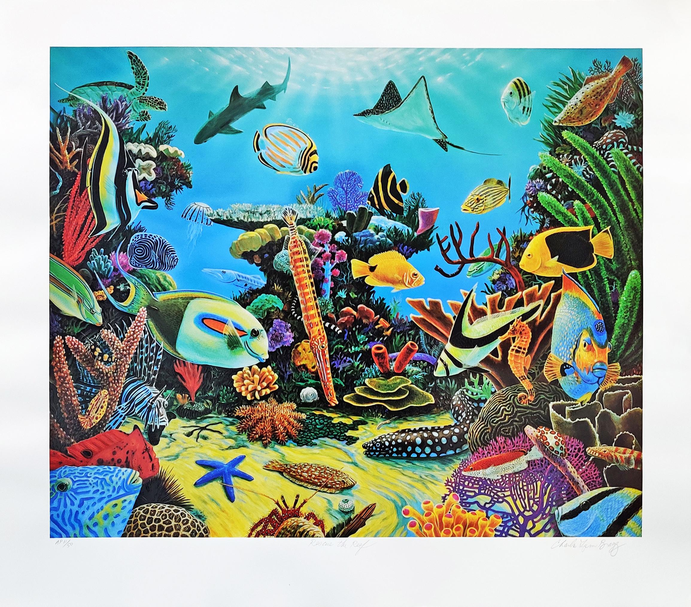 Charles Lynn Bragg Landscape Print - RESCUE THE REEF