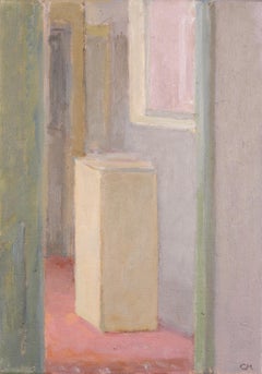 Studio Doorway - Contemporary English Interior Oil on Canvas Painting