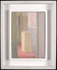 Studio Doorway - Pintura al óleo sobre lienzo de interiores ingleses contemporáneos