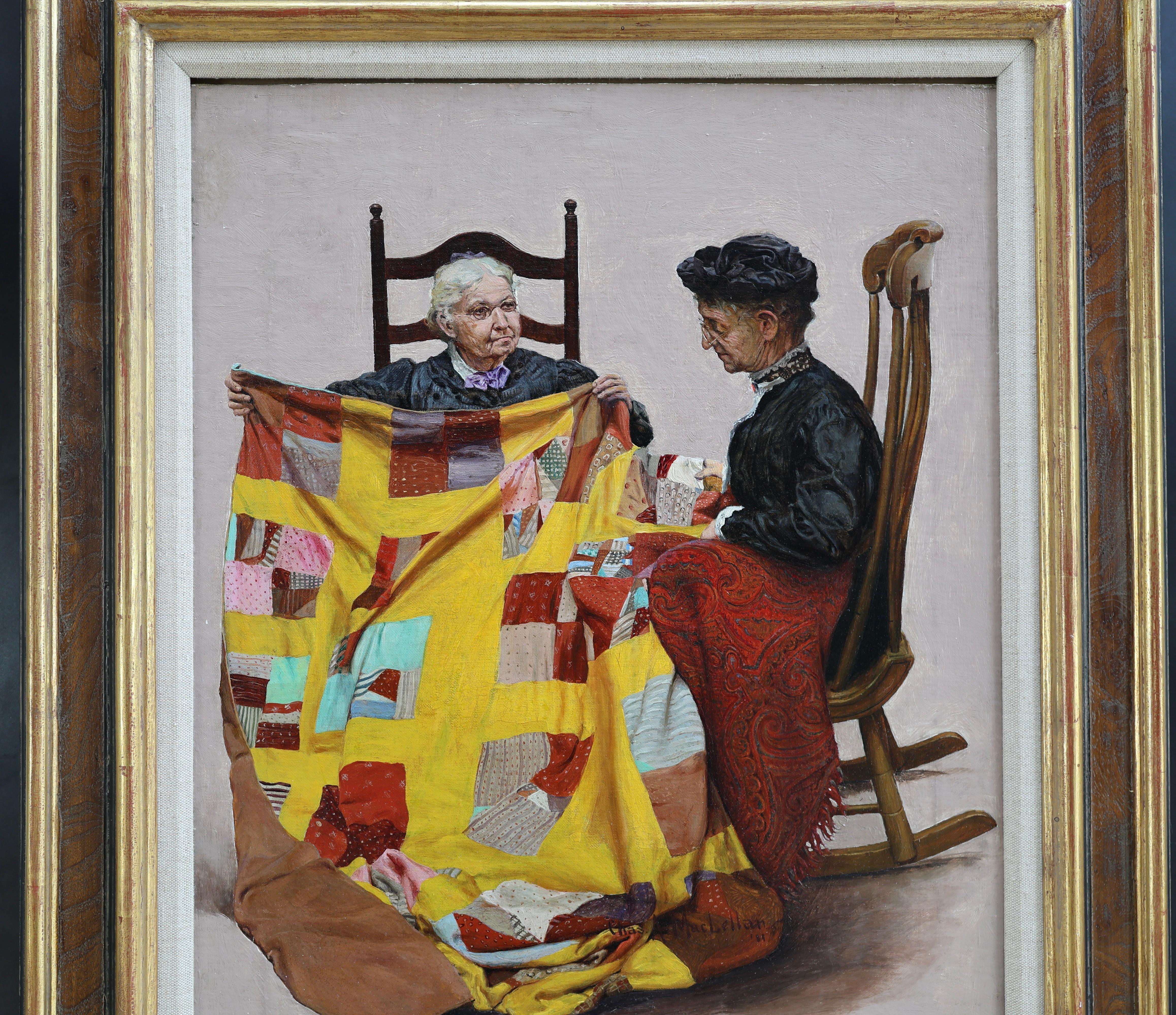 Steppdecken (Beige), Figurative Painting, von Charles MacLellan