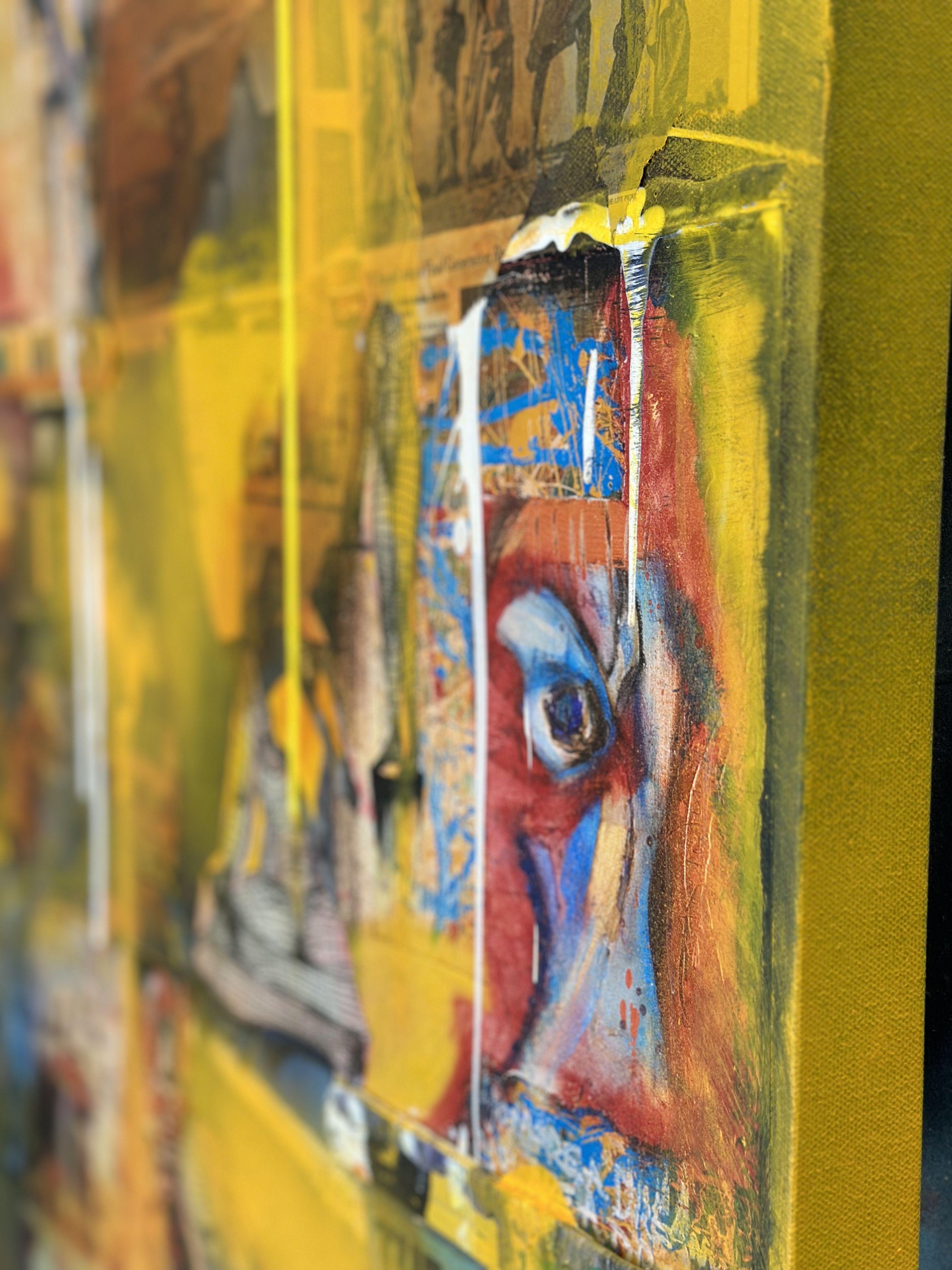 The Voyager, Painting, Acrylic on Canvas - Brown Abstract Painting by CHARLES MAGALLANES