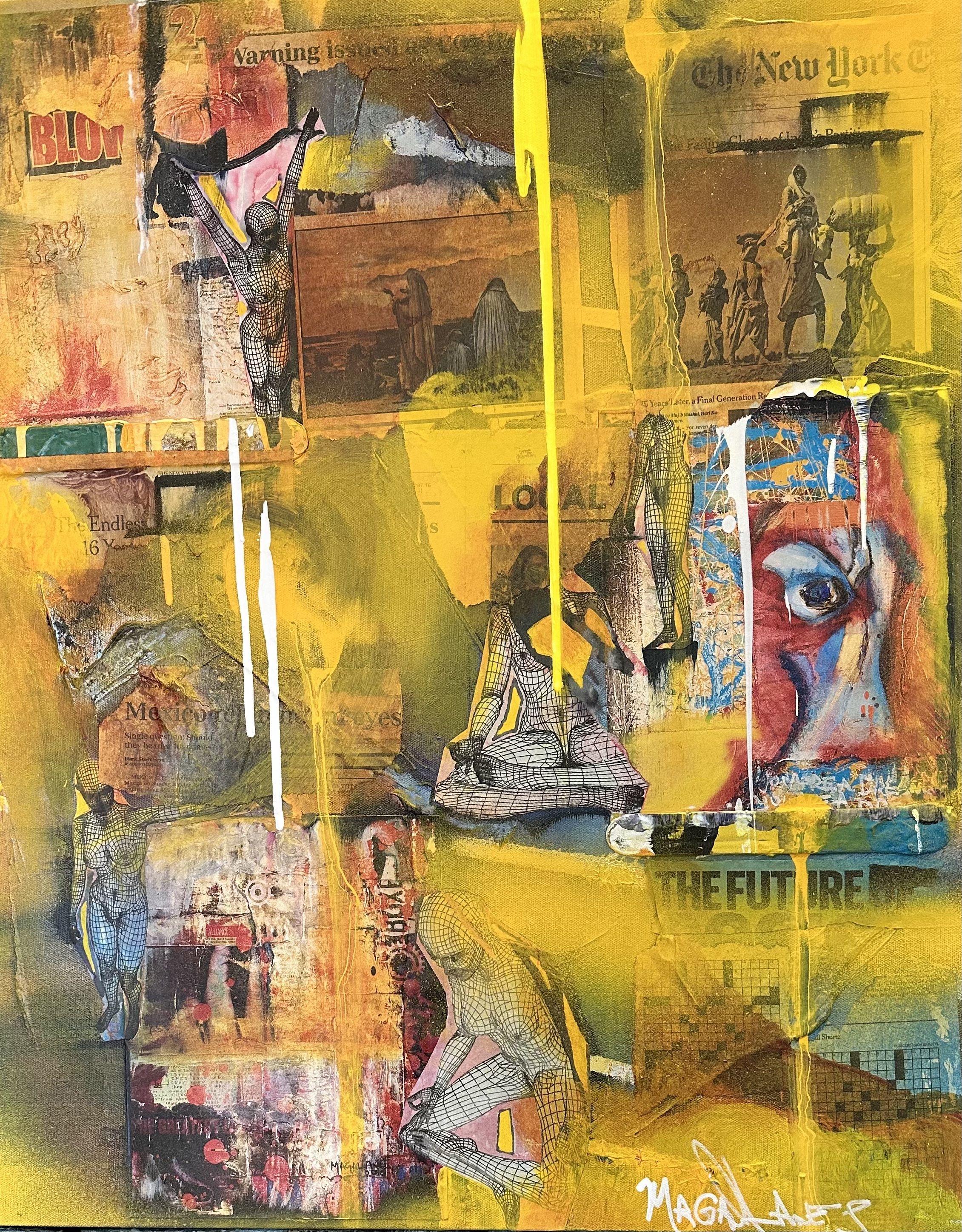 CHARLES MAGALLANES Abstract Painting - The Voyager, Painting, Acrylic on Canvas