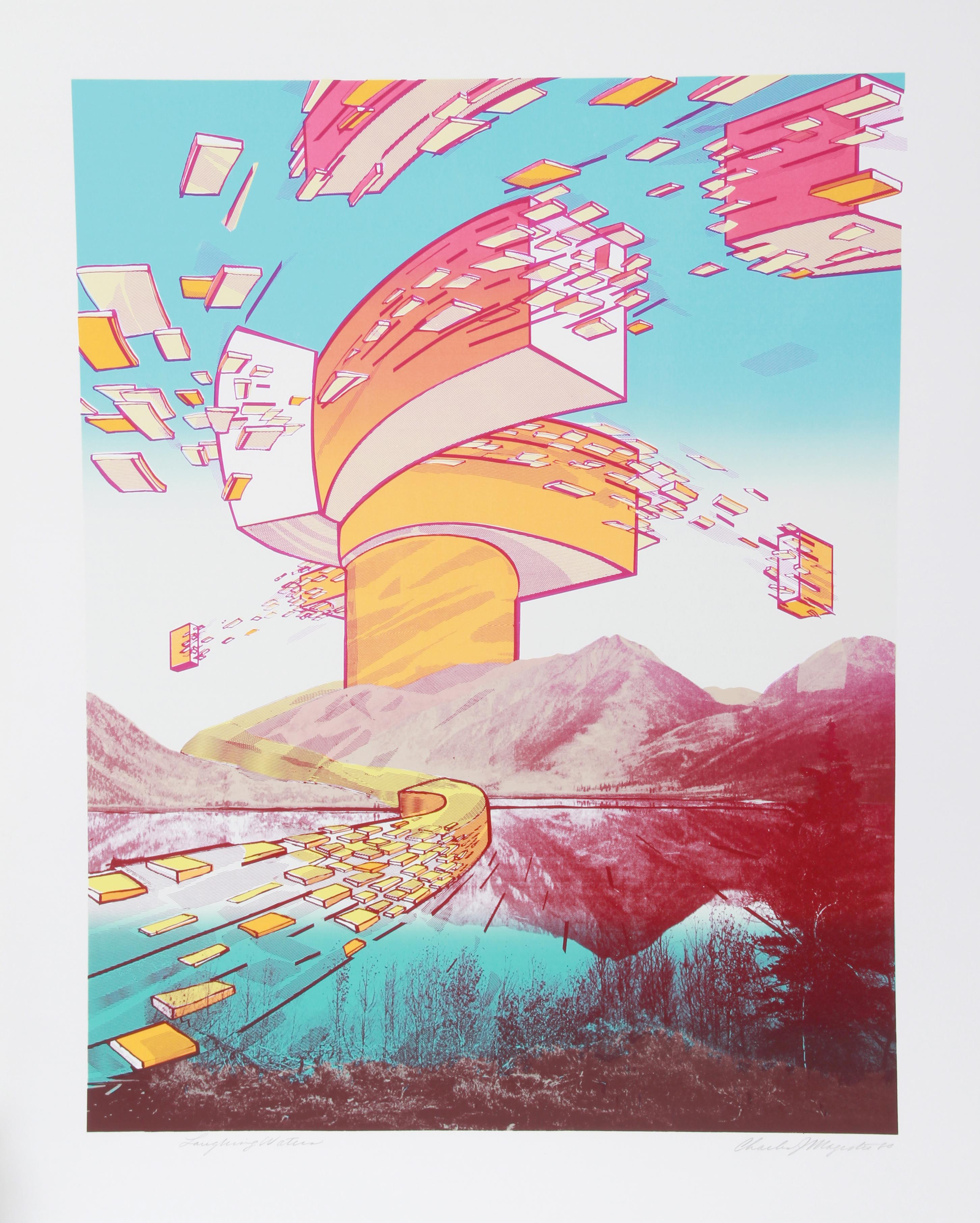 Aguas que ríen, serigrafía surrealista pop de Charles Magistro