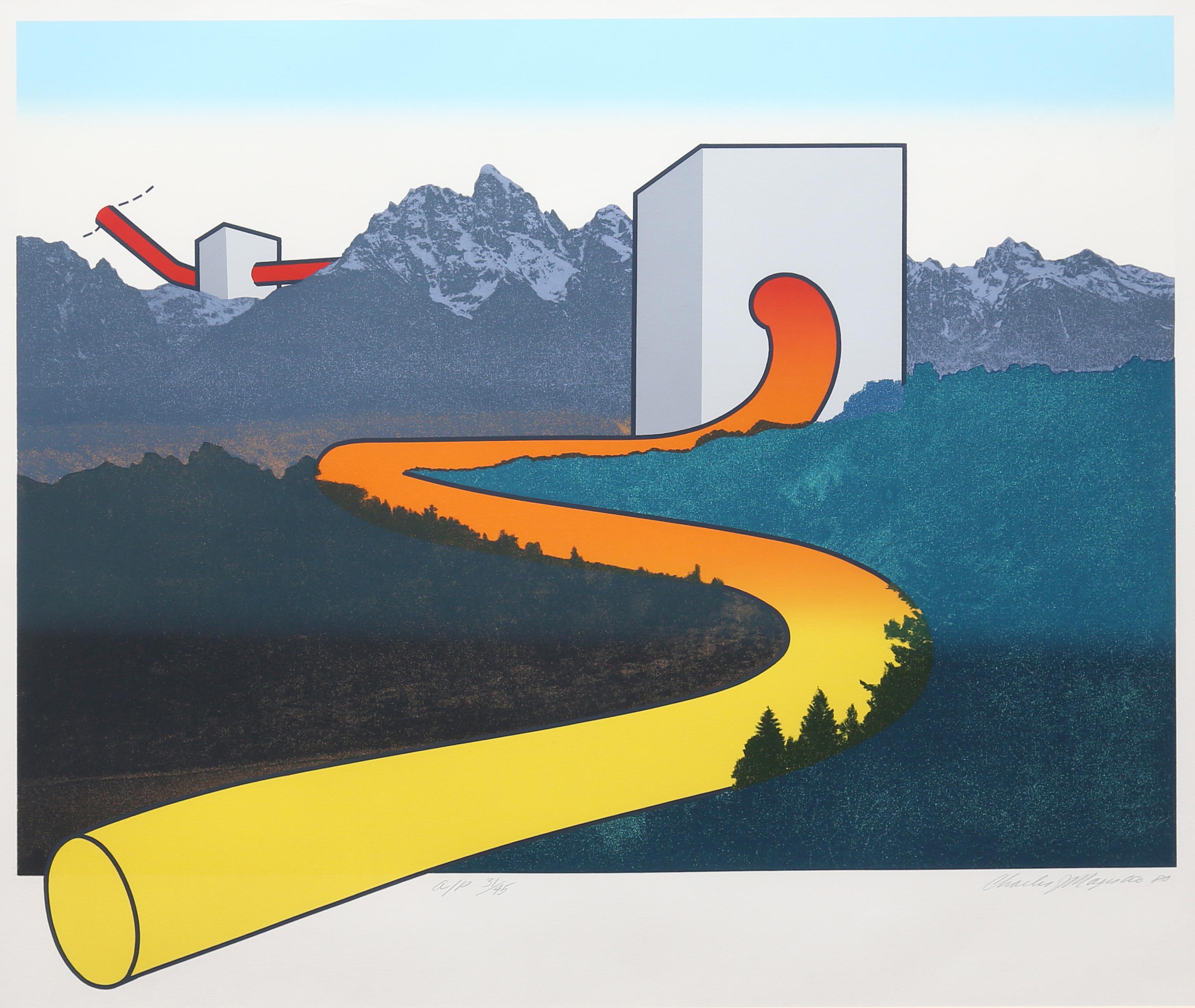 Valley Hose, Surrealist Screenprint by Charles Magistro