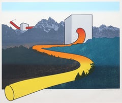 Vintage Valley Hose, Surrealist Screenprint by Charles Magistro
