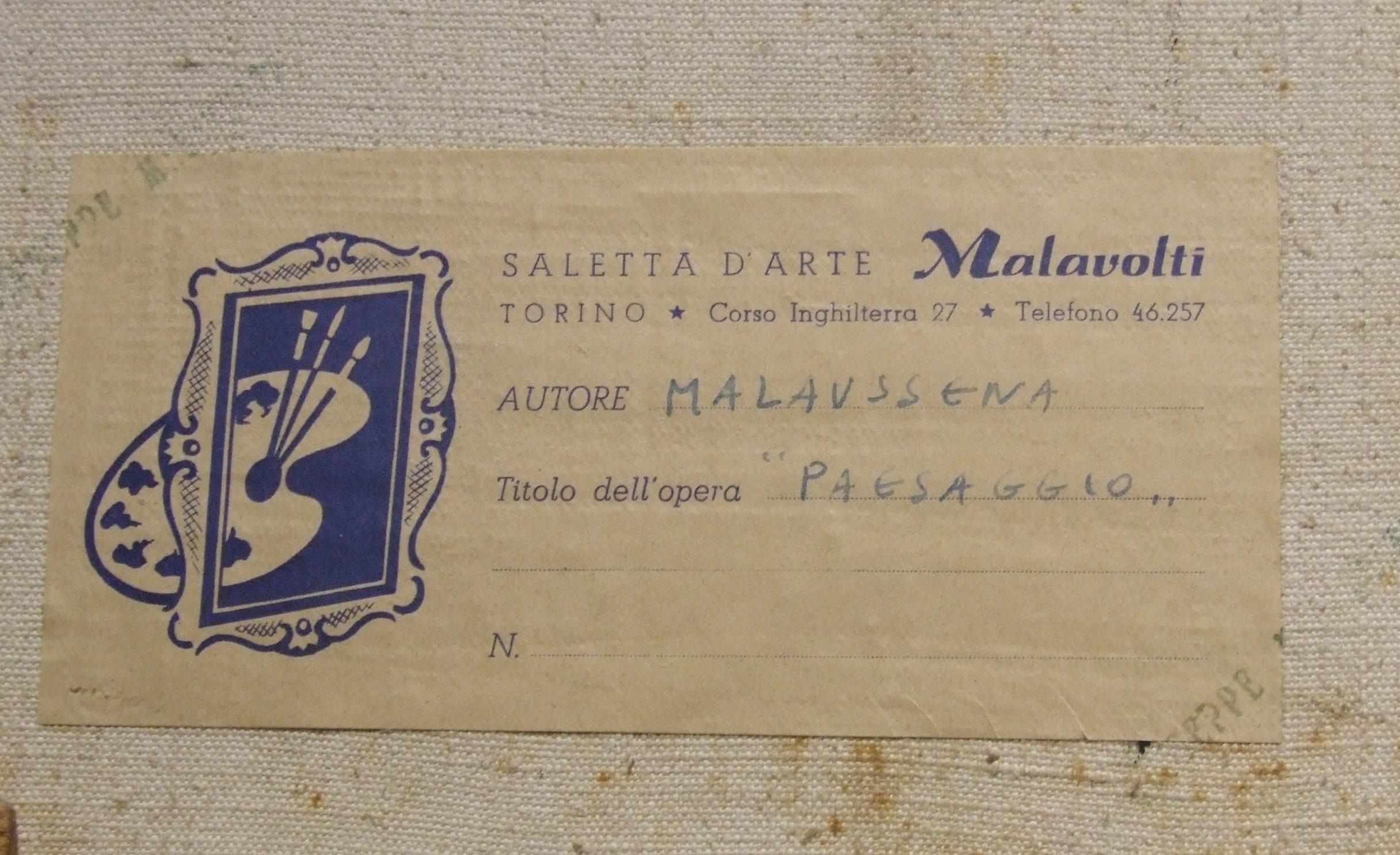 Precioso cuadro del pintor francés Malaussena que representa un paisaje en otoño. Firmado y fechado en 1951. Expuesta en Italia según una etiqueta en la parte trasera. Viene enmarcado.