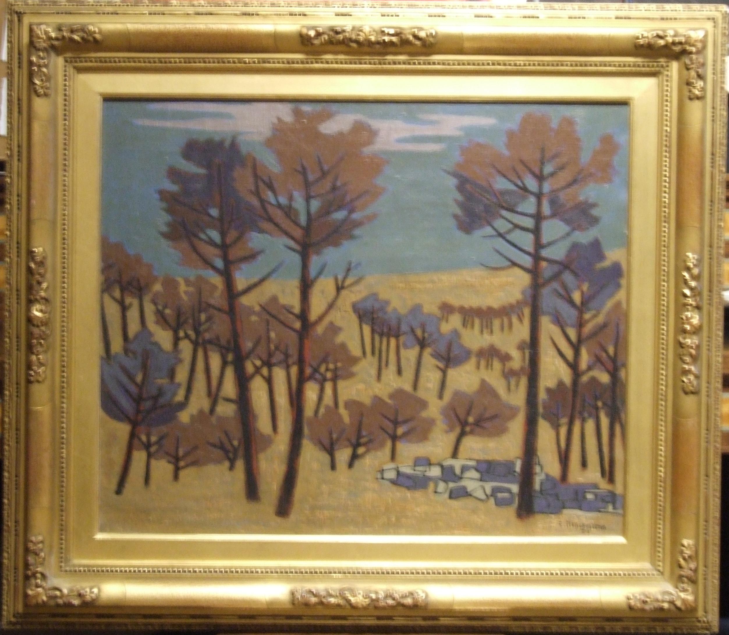 Landscape Painting de Charles Malaussena - Paisaje