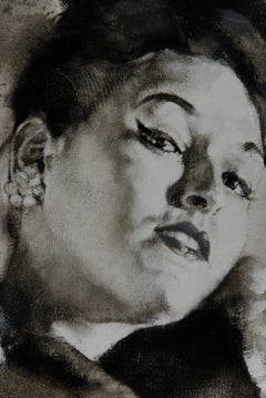 "THE BLACK COAT PROJECT - COURTNI" Quadro 72 x 48 di Charles Malinsky