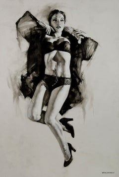"THE BLACK COAT PROJECT - RACHEL JEAN 2" Quadro 72 x 48 pollici di Charles Malinsky