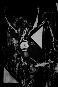 "WHITE (EQUALITY)" Pittura a olio 75,5" x 128" pollici di Charles Charles Malinsky