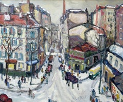 Entertainment at rue Clisson in Paris. Oil on canvas, 54x65 cm