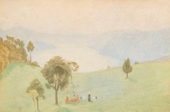 Lago Maggiore, Watercolour Painting by Charles March Gere, 1918