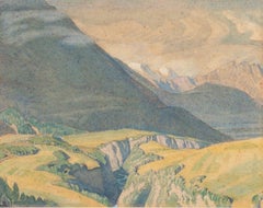 Gola di Pitzeklamm, Tirolo austriaco, acquerello, anni '30 circa