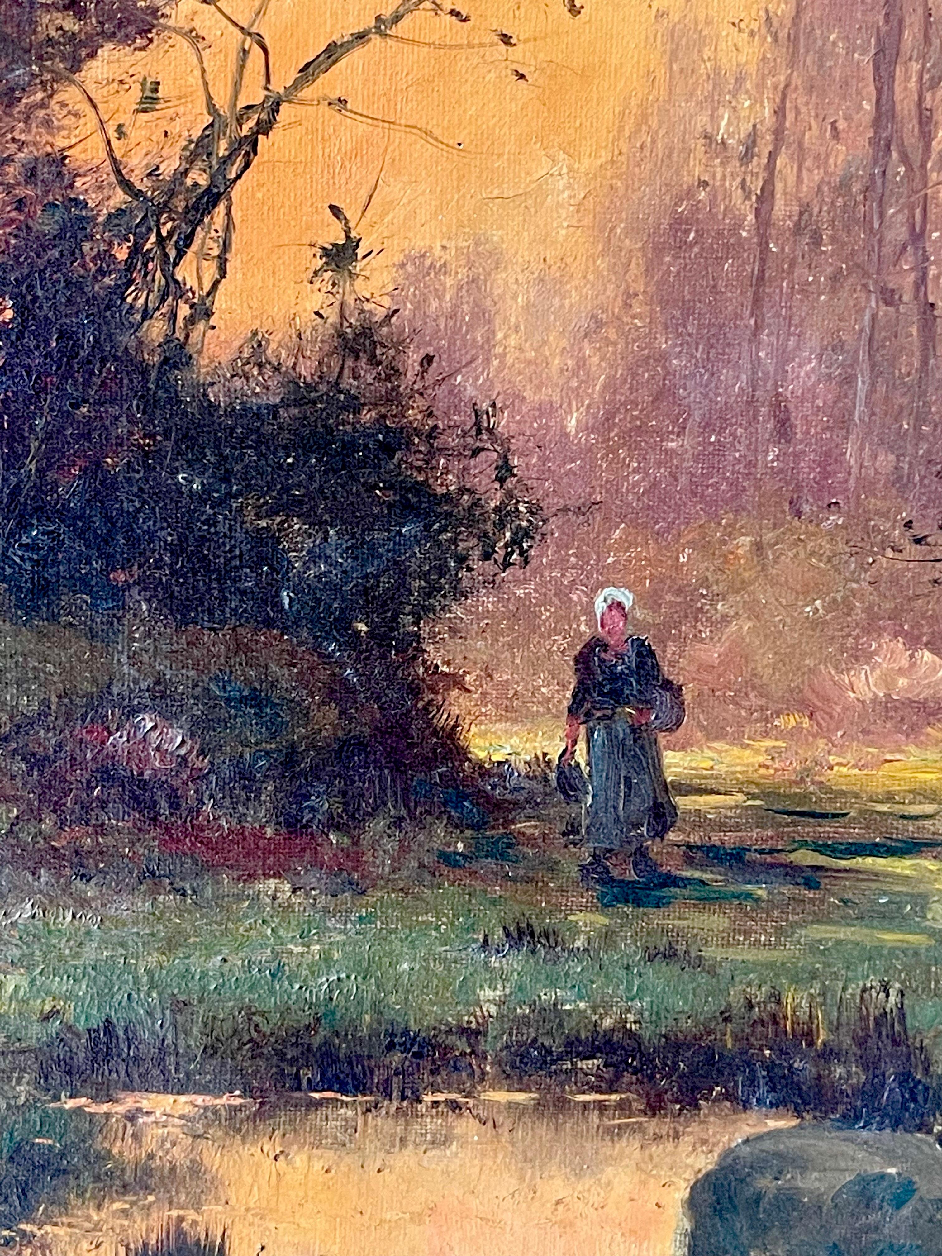  19th century French Barbizon landscape 