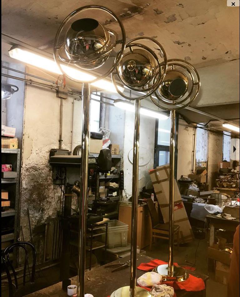 Hand-Crafted Charles Martin, Art Deco Style Floor Lamp, Turnable in Any Direction For Sale