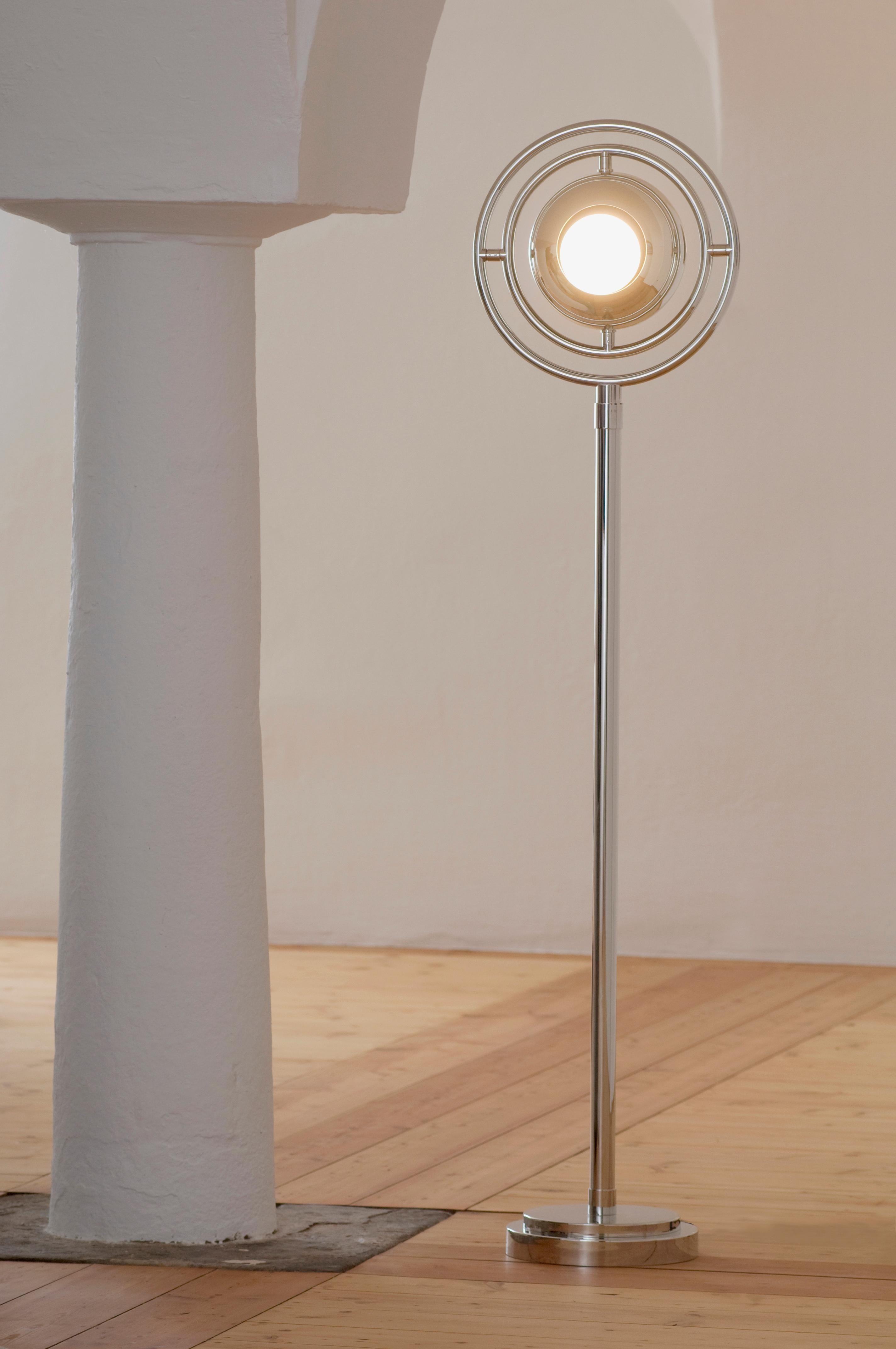 Brass Charles Martin, Art Deco Style Floor Lamp, Turnable in Any Direction For Sale
