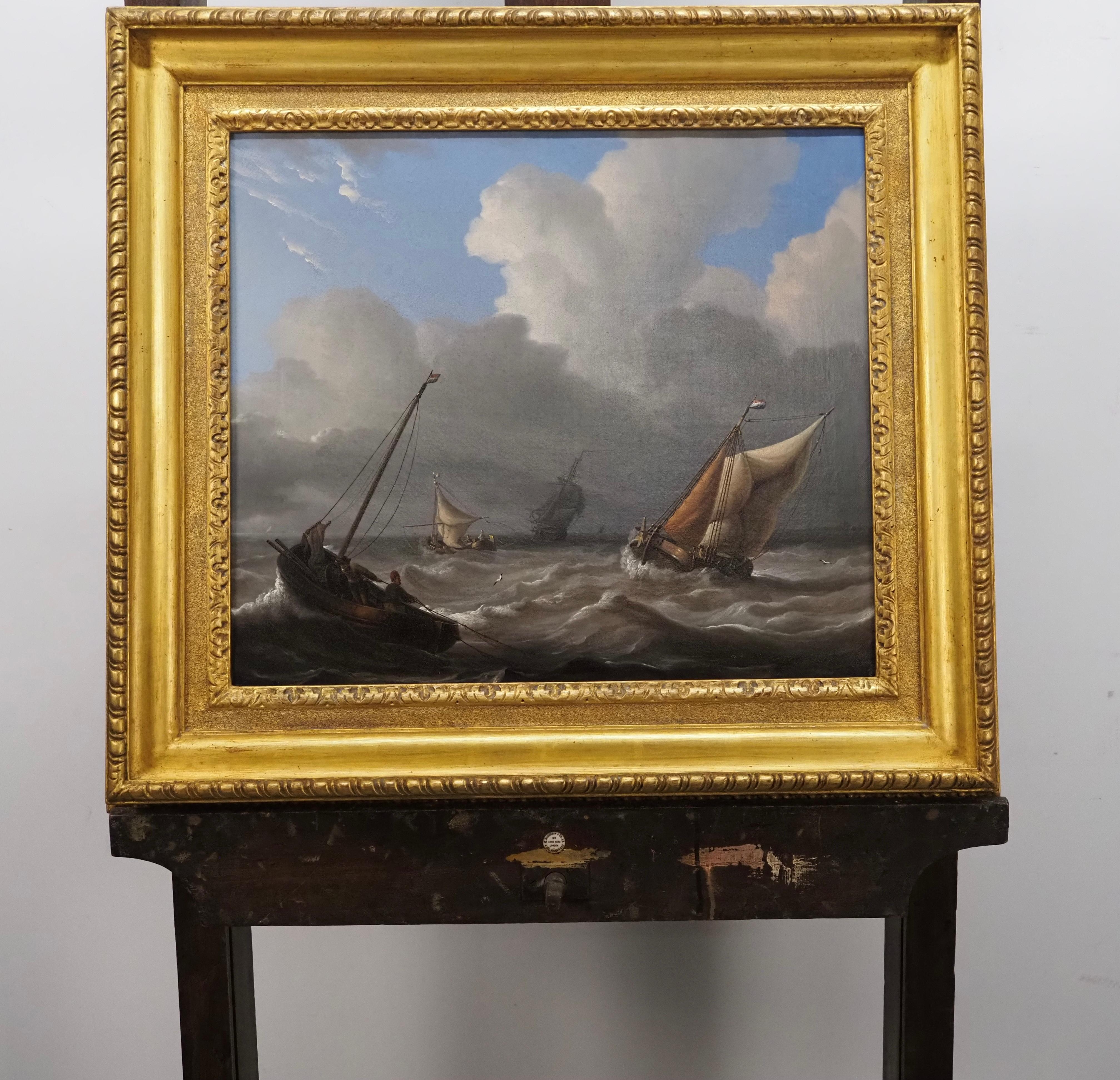 Charles Martin Powell (Chichester 1775-1824)
Navigazione olandese in un mare agitato
Firmato 'CPowell' in basso a destra
Olio su tela
Dimensioni della tela - 16 x 19 pollici
Dimensioni della cornice - 23 x 25 pollici

Provenienza: The Parker