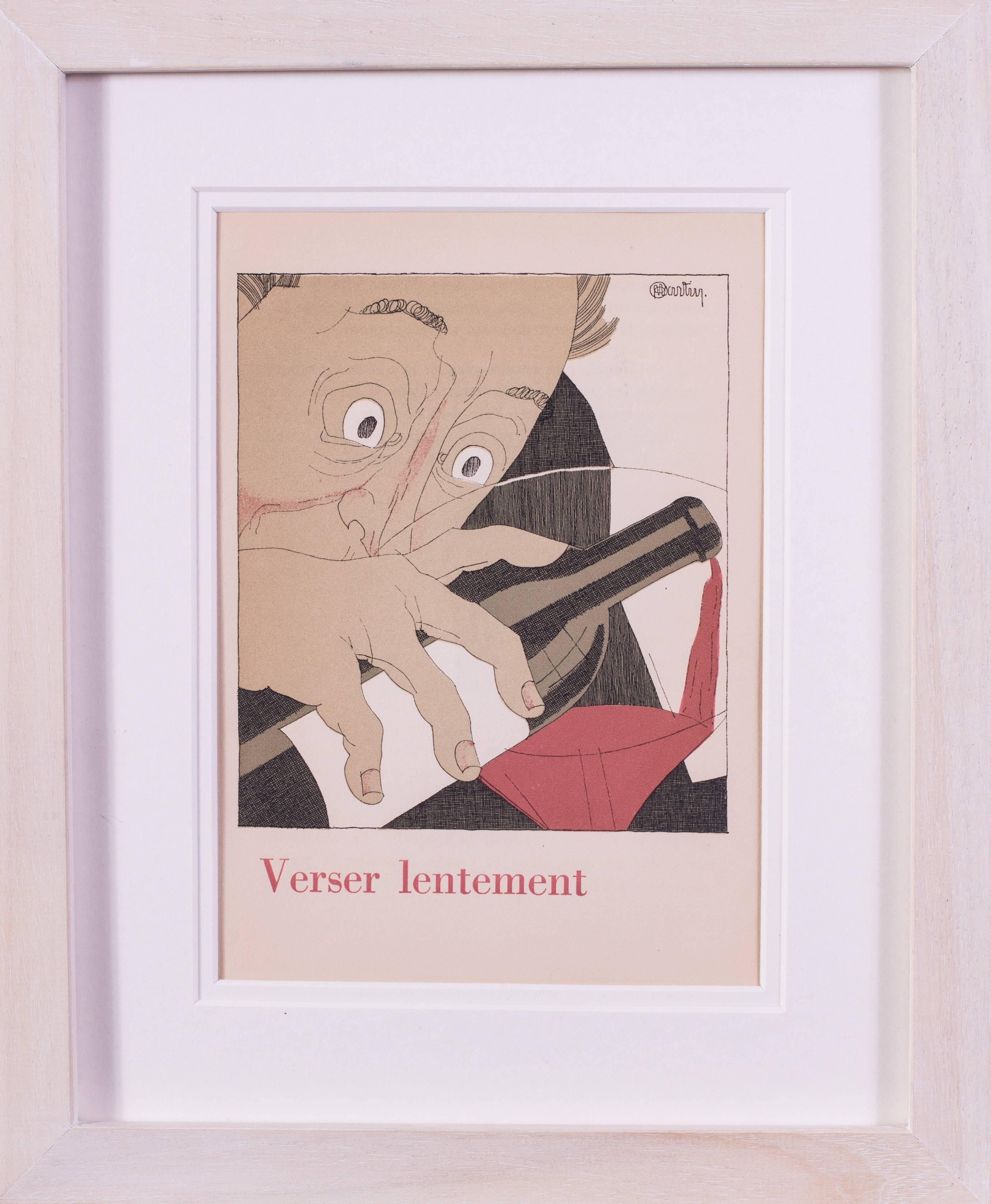 l'art de boire le vin poster