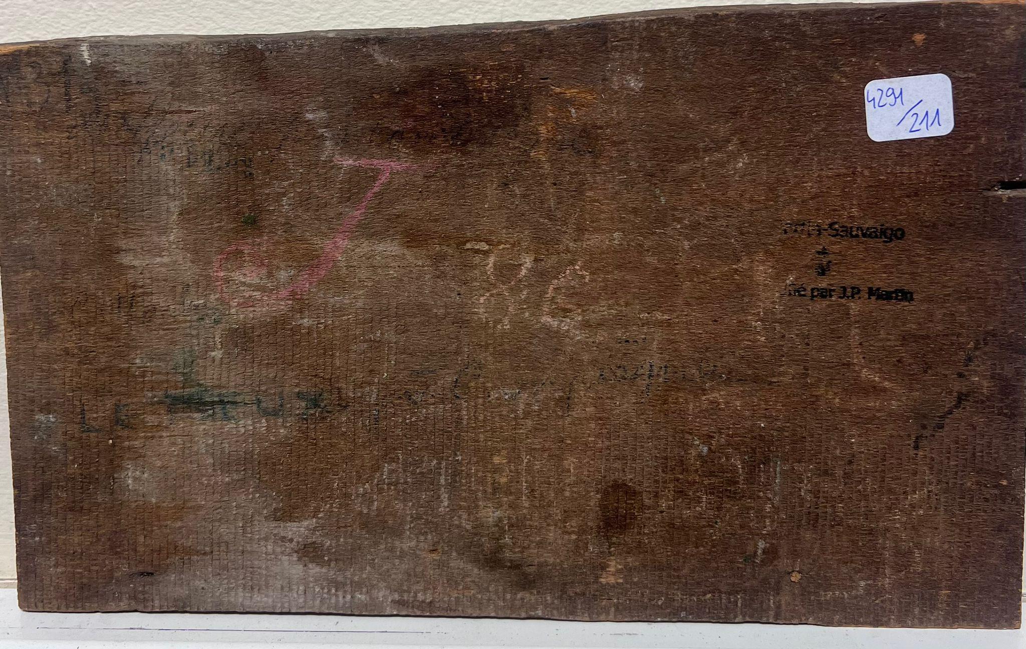 Antiguo cuadro al óleo firmado por un antiguo impresionista francés Paisaje urbano francés 2