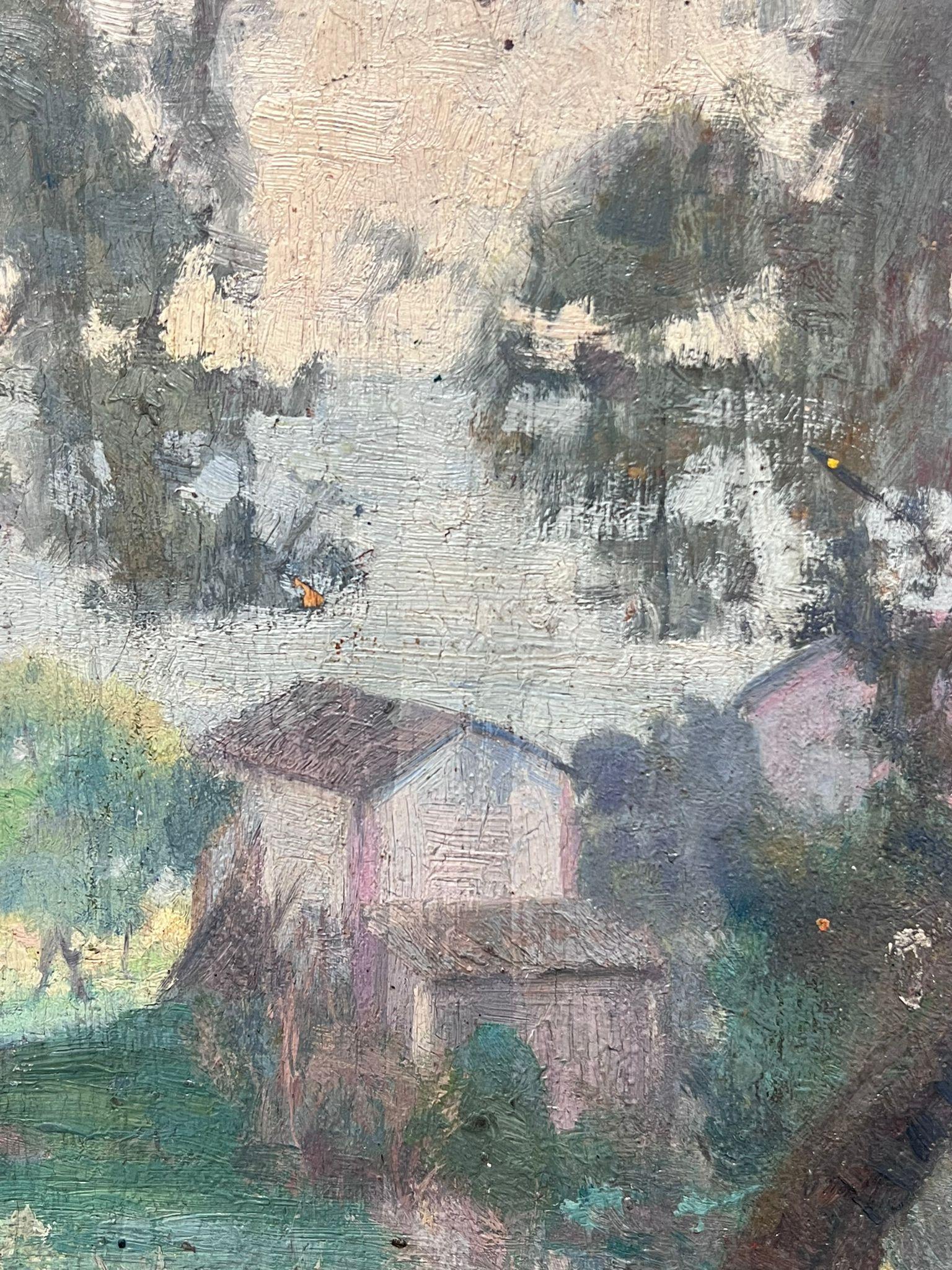 Casa con vistas al mar
de Charles Martin-Sauvaigo (francés 1881-1970) * ver notas más abajo
Pintor impresionista francés
pintura al óleo sobre panel de madera
sin enmarcar
tamaño: 9,5 x 6,25 pulgadas
estado: muy original y sin tocar en años, por lo
