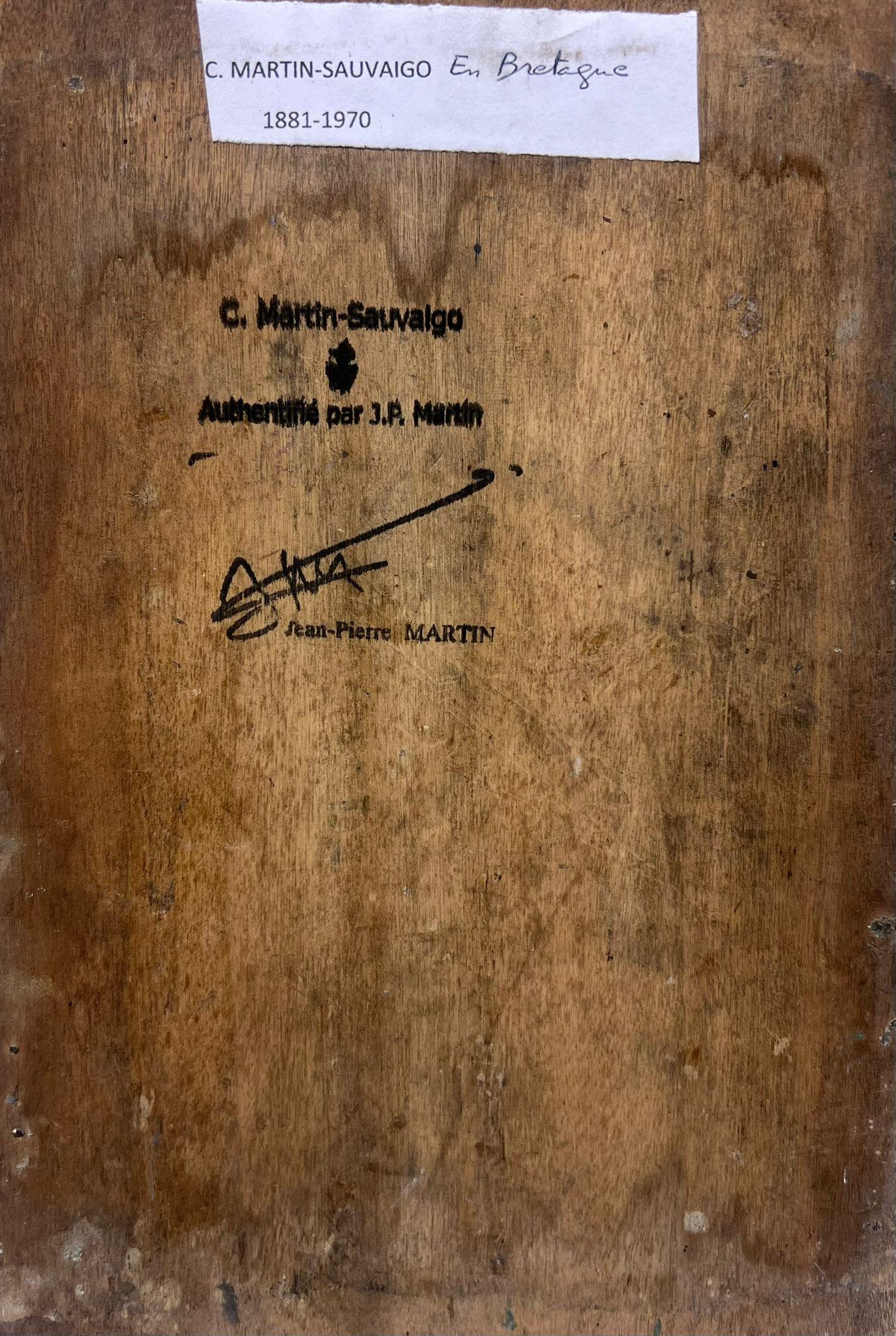 Antiguo cuadro al óleo firmado por un impresionista francés con vistas al mar en venta 2
