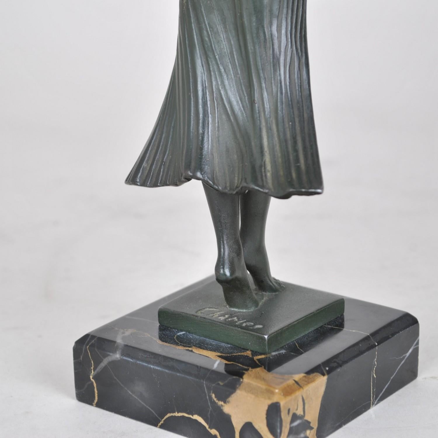 Charles & Max Le Verrier, Bayadère, Signed Sculpture, Art Deco, XXth Century 8