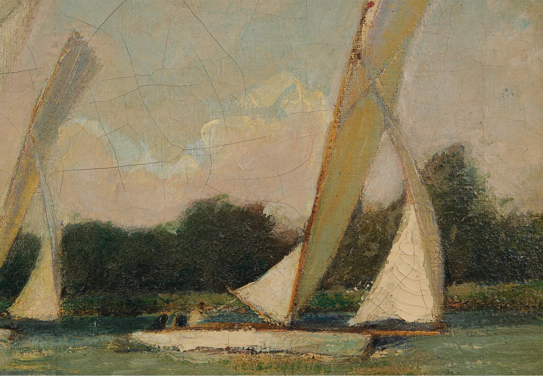 Seelandschaft des 20. Jahrhunderts Segeln auf den Norfolk Broads in England im Angebot 2