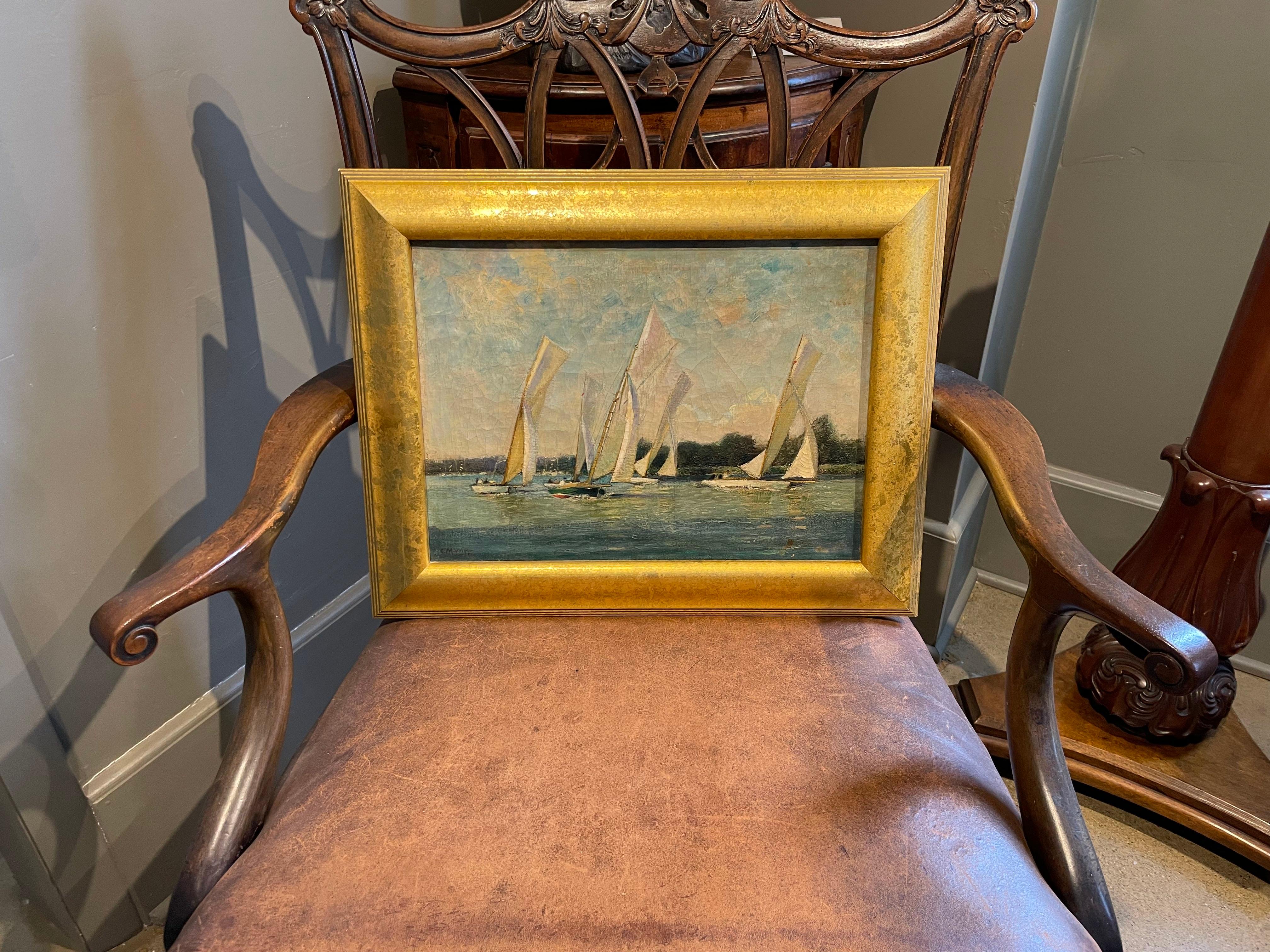Navegando por los Norfolk Broads, paisaje marino británico de principios del siglo XX con veleros en venta 2
